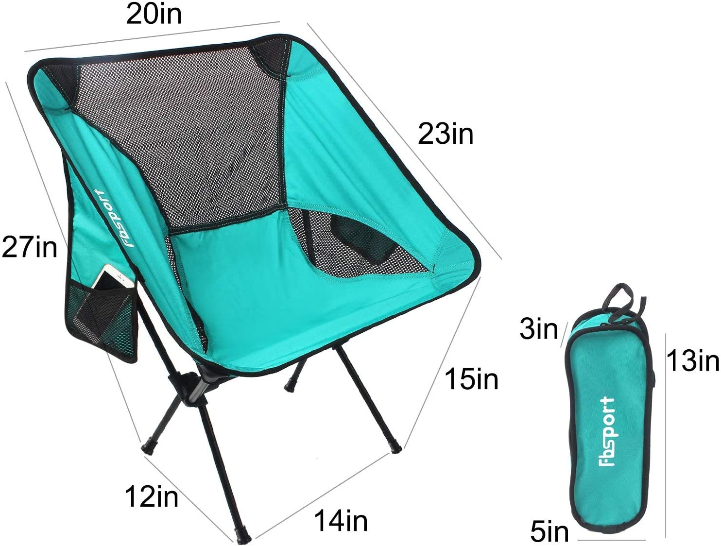 2pc Backpacking Camping Chairs, Lightweight Portable Camping Chair, Foldable Chair, Outdoor Chair, Kids Camp Chair, Camping Chairs 2 Pack for Adults, Folding Chairs, Outside Chairs - image 2 of 7
