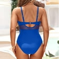 thumbnail image 5 of ZZwxWA Women One Piece Swimsuits Belly Control Bathing Suits Cutout Mesh Front Cross Swimwear, 5 of 5