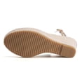 thumbnail image 6 of Miluxas Womens Evening Slingback Buckle Platform Peep Toe Wedge High Heel Pumps Shoes Beige 7(39), 6 of 9