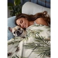 thumbnail image 3 of Sage Green Christmas King Size Flat Sheet, Wrinkleproof & Fadeproof Cooling Flat Bed Sheet Only, Rustic Pine Cones Xmas Botanical Breathable Soft Bedding Top Sheets 105 x 98 Inches, 3 of 8