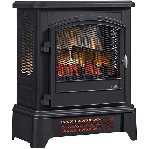 Duraflame Electric Infrared 3D Freestanding Stove with Pedestal Base, Black