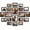 Black, variant on 20 Pack Walnut Brown MDF Wood Picture Frame Set with Multiple Sizes