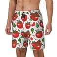 thumbnail image 2 of Balery Hand Drawn Tomatoes Mens Swim Trunks Swim Shorts for Men Quick Dry Inseam Beach Shorts with Compression Liner Pocket-3X-Large, 2 of 9