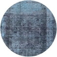 thumbnail image 1 of Ahgly Company Indoor Round Mid-Century Modern Light Purple Blue Oriental Area Rugs, 4' Round, 1 of 6
