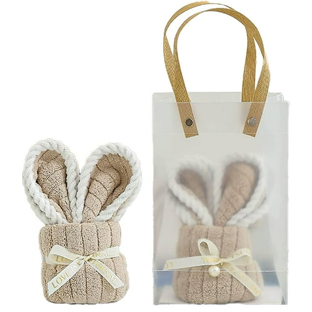 Serviette en Molleton Corail Doux avec Motif de Lapin pour un Séchage Rapide à la Maison