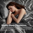 thumbnail image 5 of TURKIO Satin Sheets Queen Silk Sheets Drak Gray Bed Sheet Set,4 Pieces 1800 Microfiber 2 Pillowcase 20"x30", 5 of 7