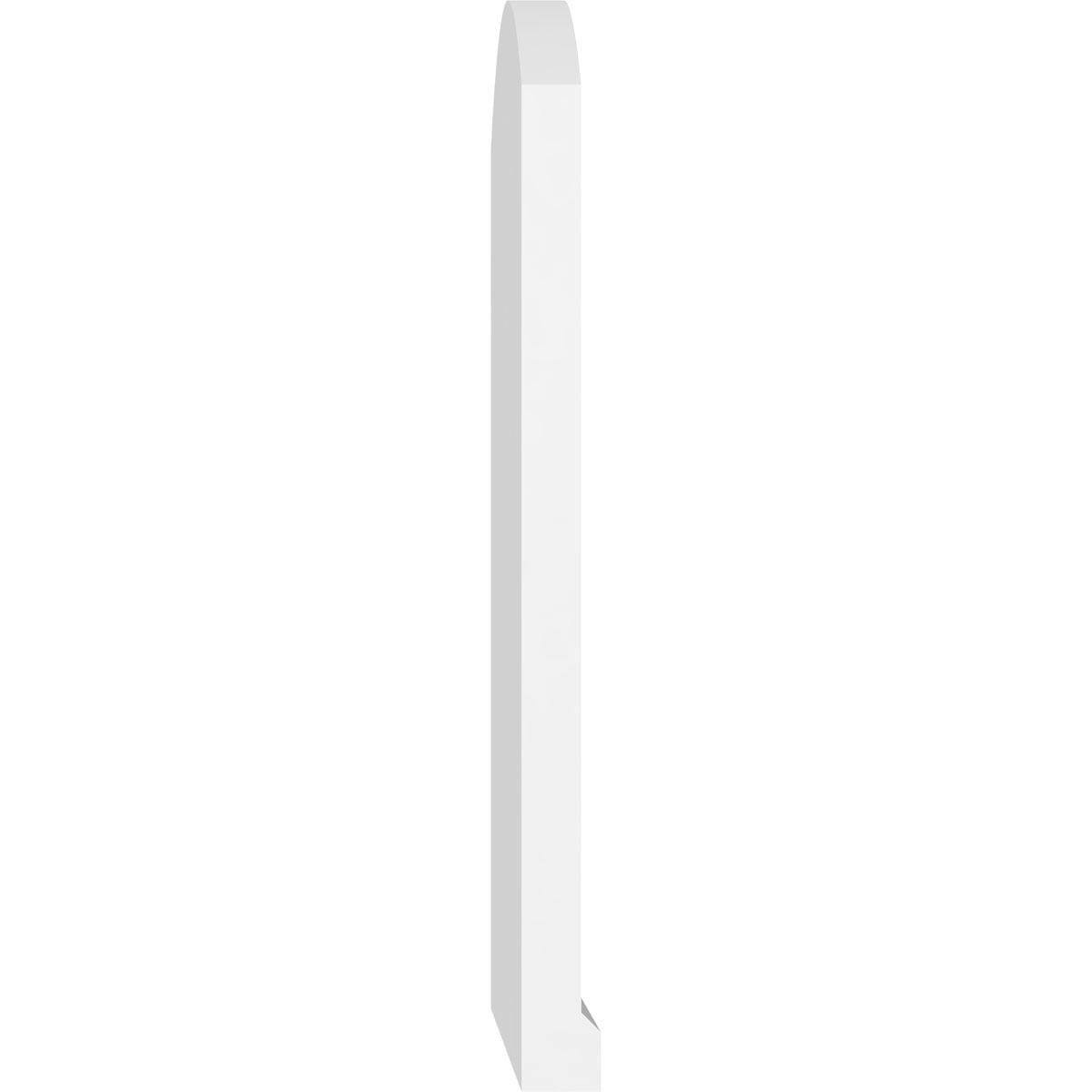 14"W x 14"H Arch Top Surface Mount PVC Gable Vent: Non-Functional, w/ 2"W x 2"P Brickmould Sill Frame