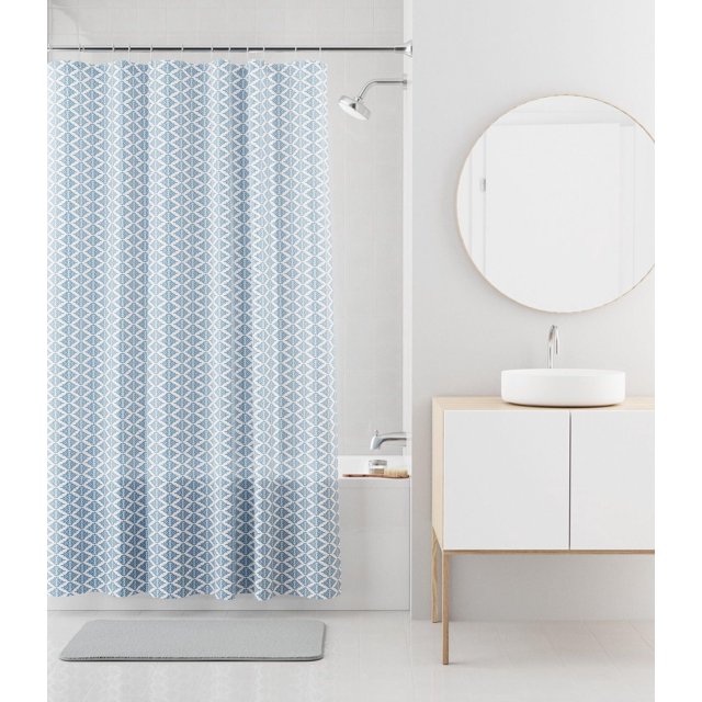 Mainstays Recycled PEVA Decorative Shower Curtain, Waterproof, Medium Weight, Assorted Designs