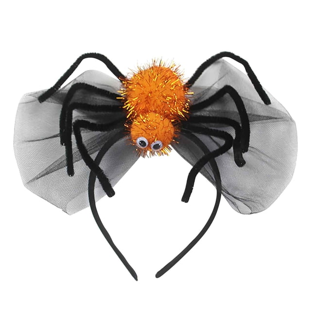 Fiudx Diadema de Araña de Halloween, Accesorio Festivo, Diseño Divertido de Araña, Decoración para Disfraz y Fotomatón, Cosplay de Halloween, Apto para Todas Las Edades, Tamaño 26 X 26 Cm.
