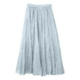 thumbnail image 7 of Landzoo One Women's Stretchy Waist Flowy Midi Skirt For Daily Wear Vacation Dance Comfortable Elastic High Waist Long Skirt Basic Solid Color Casual Boho Skirt Beautiful Casual Women's Skirt, 7 of 7