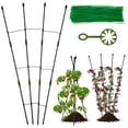 thumbnail image 2 of 47.24inch Plant Trellis Rustproof Plant Growing Support Grid Metal Potted Plant Climbing Support Frame DIY Garden Plant, 2 of 9