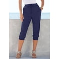 thumbnail image 4 of Roaman's Women's Plus Size Soft Knit Capri Pant With Drawstring Waist, 4 of 5
