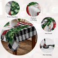 thumbnail image 5 of Black White Plaid Christmas Table Cloth Waterproof Tablecloths, Gnomes Xmas Tree Snowflake Winter Tablecloth Dining Table Cover for Kitchen Party Tabletop Outdoor, Rectangle Tablecloth 52x70 Inch, 5 of 9