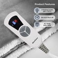 thumbnail image 5 of MaxKare Heated Blanket Full Size, Electric Blanket with ETL & FCC Certification, 6 Heating Levels & 10H Auto-off, Machine Washable, Gray & White, 5 of 9