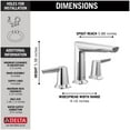 thumbnail image 5 of Delta 3571-Mpu-Dst Galeon 1.2 GPM Widespread Bathroom Faucet - Lumicoat Chrome, 5 of 6