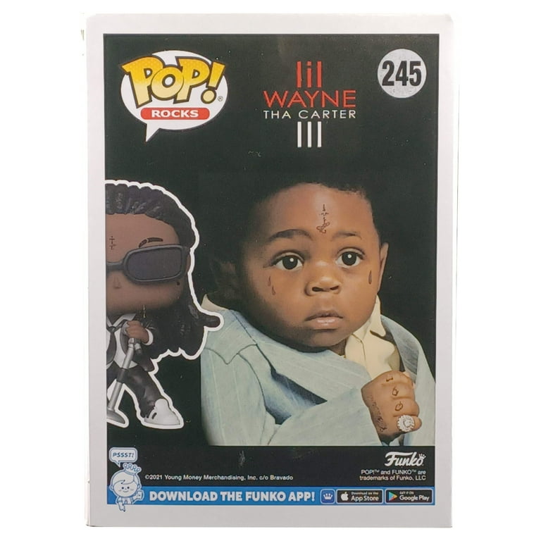 Funko POP! Rocks Lil Wayne #245 Vinyl Figure, Lollipop Funko Shop
