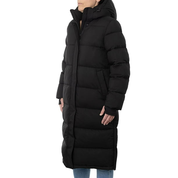 Long Puffer Jacket Hunter Puffer Mantel Schwarz Freaky Nation