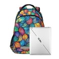 thumbnail image 7 of FORMRS Unisex Backpack Elementary School Travel Bookbag with Reflective Stripes, Vibrant Art Leaves Pattern, 7 of 7