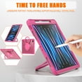 thumbnail image 5 of XYX For iPad Pro 12.9 inch Case 6th/5th/4th/3rd Generation, 360 Rotating Hand Grip, Shoulder Strap, Heavy Duty Drop Protection, Rose, 5 of 7