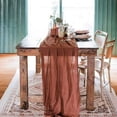 thumbnail image 5 of Semi-Sheer Table Runner Sage Cheesecloth Gauze Table Setting Dining Vintage Birthday Wedding Party Christmas Banquets Decor, 5 of 9