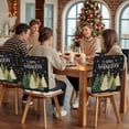 thumbnail image 5 of Christmas Chair Covers Set of 8 Green Xmas Tree Snowing Frohe Weihnachten Black Chair Back Covers Stretch Removable Washable Slipcovers Protector for Dining Room Kitchen Party Decor, 5 of 5