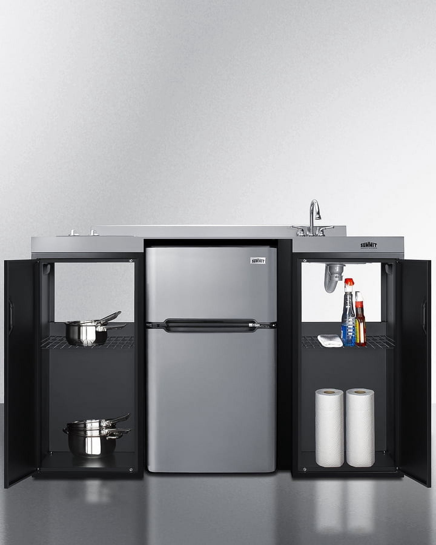 54" Wide All-In-One Kitchenette, ADA Counter Height, Right Side