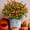 Red Orange, variant on Viworld Artificial Mums Flowers Outdoor Plastic Plants - 12 Bundles Outside Face Fake Greenery UV Resistant No Fade Faux Shrubs Home Garden Porch Patio Decoration Bundles Office Thanksgiving