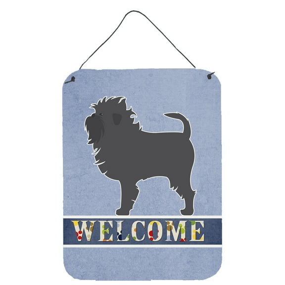 Caroline's Treasures BB5552DS1216 Affenpinscher Welcome Wall or Door Hanging Prints, 12x16, multicolor