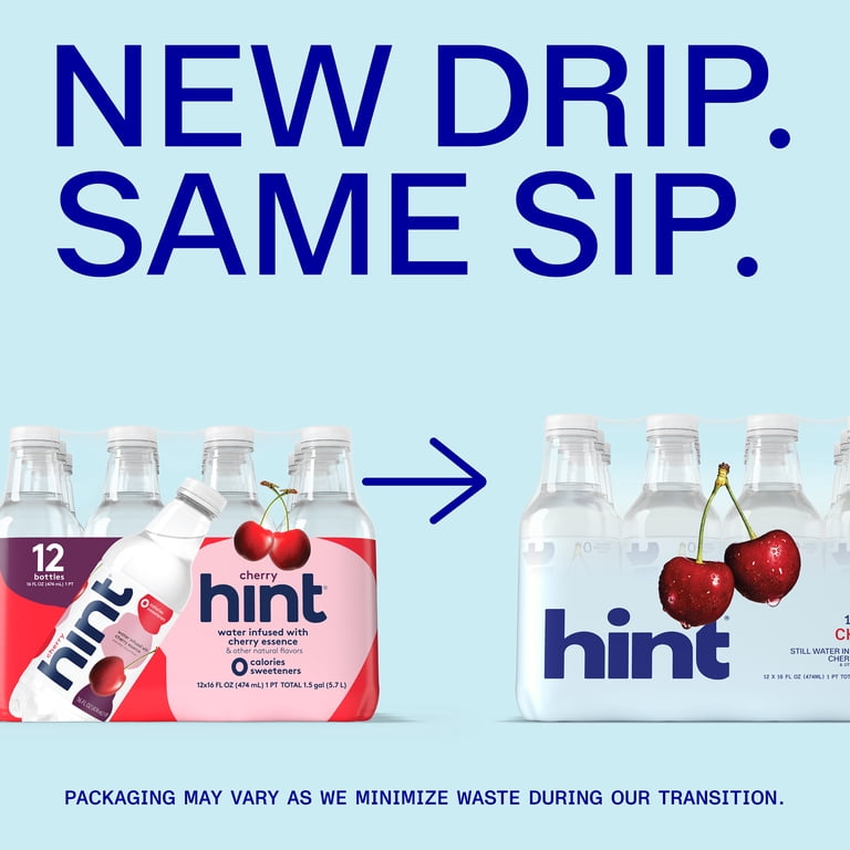 Hint Cherry Flavored Water, 16 fl oz, 12 Pack photo 2