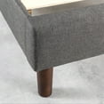 thumbnail image 2 of Mellow MAVN Upholstered Platform Bed, Modern Tufted Headboard, Real Wooden Slats and Legs, Dark Grey, Queen, 2 of 8