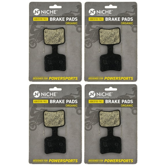 Niche Rear Brake Pad Set for Polaris Pro RMK 800 Organic Snowmobile 4 Pack 519-KPA2675D