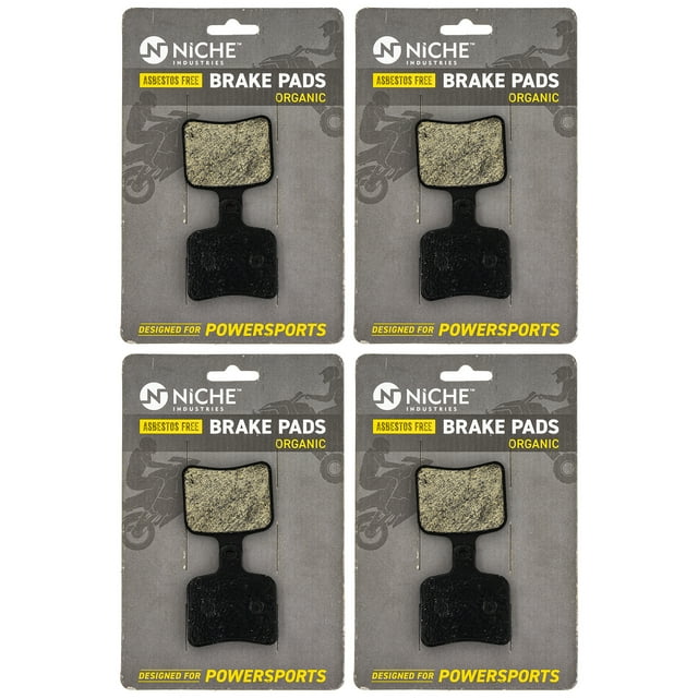 Niche Rear Brake Pad Set for Polaris Pro RMK 800 Organic Snowmobile 4 Pack 519-KPA2675D
