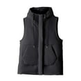 thumbnail image 2 of UPPADA Women's Puffer Vest Fall Casual Stand Collar Lightweight Sleeveless Zip up Padded Jackets Outerwear with Pockets Plus Size Puffer Jacket Women Vest Black,XL, 2 of 7