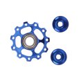 thumbnail image 1 of Ciclismo 2 uds 11T bicicleta aleación de aluminio cojinete Jockey rueda desviador trasero (azul) A Likrtyny Para estrenar, 1 of 7