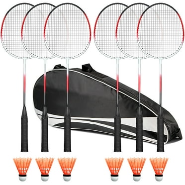 FITPLAY Badminton Racket Sets   Birdie Set for Kids and Adults, 6 Players
