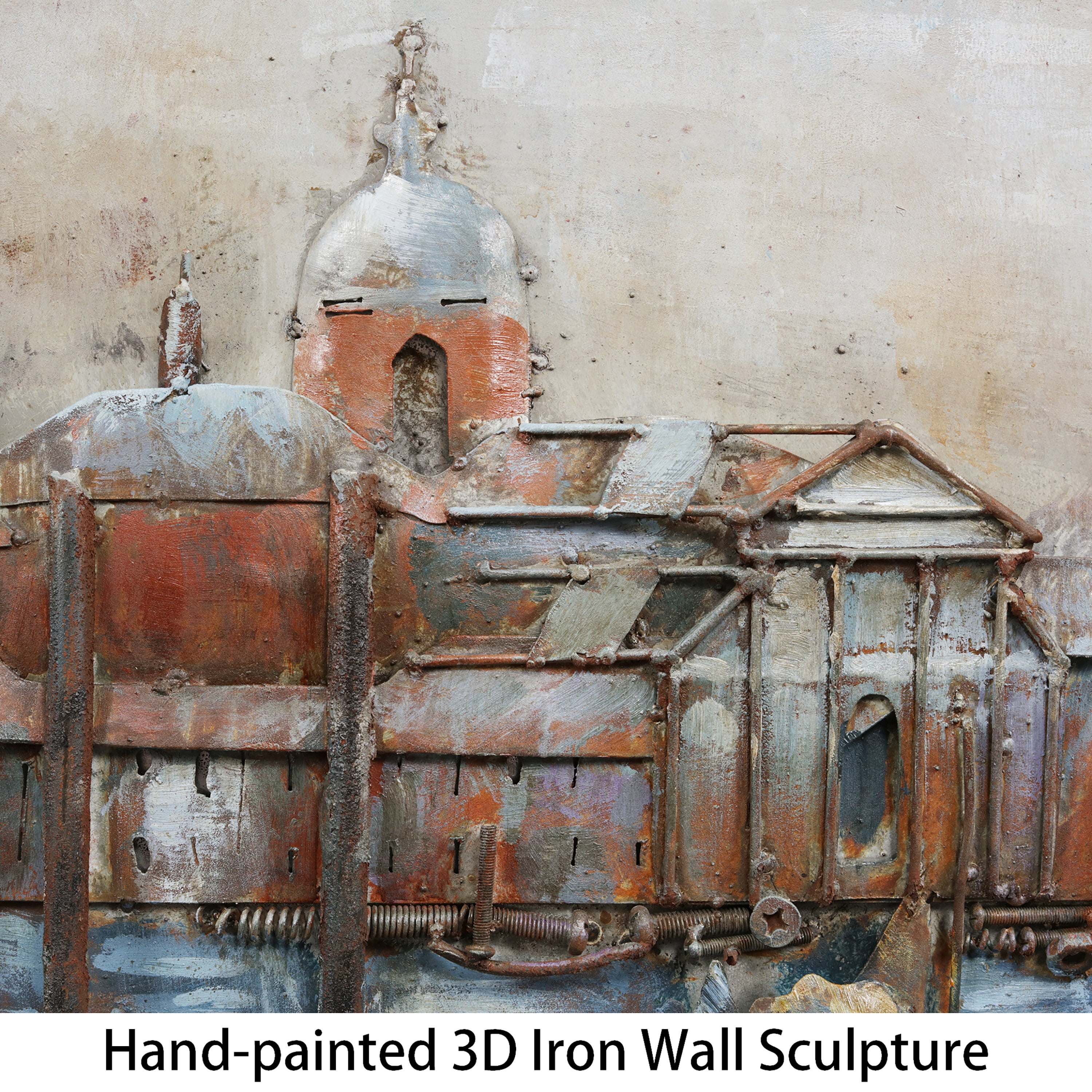 Empire Art Direct Primo Mixed Media 3D Iron Wall Sculpture - Gondolas in Venice