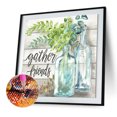 thumbnail image 1 of Cuadros Decorativos 5D DIY taladro redondo completo diamante pintura botella flor dibujo Likrtyny embutido en tela, 1 of 9