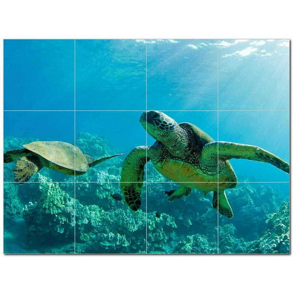 Turtle Ceramic Tile Mural Kitchen Backsplash Bathroom Shower 402950-S43