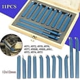 thumbnail image 2 of 11pcs Carbide Tipped Lathe Lathe Tools Metal Cutting Tool Bits Set, 2 of 5