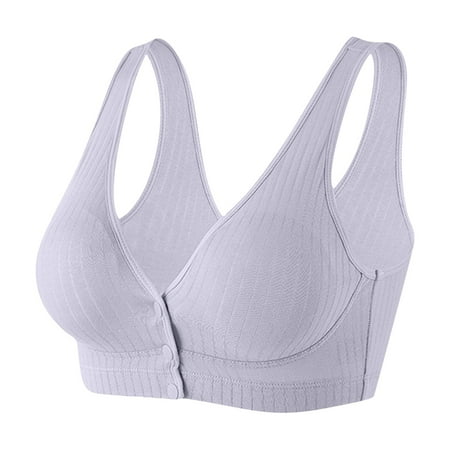 Siilsaa Bras for Older Women Bras for Women - Bralettes for Women with Support - from Small to Plus Size Lingerie Grey 2XL