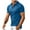 Blue 01, variant on Mens Short Sleeve Shirts Ribbed Quarter-Zip Front Lapel Neck Work Dress Shirt Tshirt Colorblock Stretch Tee (Medium, Black 02)
