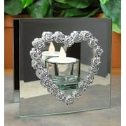 Infinity Glass Tealight Candle Holder - Mirrored Glass