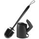 thumbnail image 1 of Escobilla de baño con soporte, juego de escobilla de silicona para inodoro, mango largo y soporte de cierre automático, para baño o invitados (negro), 1 of 5