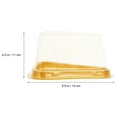 thumbnail image 3 of EeaseMX 100 cajas triangulares transparentes para mousse, para cupcakes individuales, 3 of 7