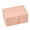 thumbnail image 2 of Grofry Jewelry Box Multi-Layer Birthday Gifts Faux Leather Necklace Earrings Rings Storage Case for Dresser Pink, 2 of 8
