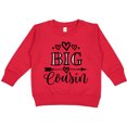 thumbnail image 2 of Inktastic Girls Big Cousin Announcement Toddler Sweatshirt, 2 of 4
