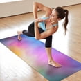 thumbnail image 6 of Rainbow Tie Dye Cloud Pattern Hot Yoga Mat Towel Non Slip for Hot Yoga - Quick-Drying Yoga Mat Cover with 4 Corner Pockets with Travel Bag - Hot Yoga Towel Non Slip 74"x26", 6 of 6