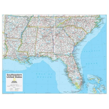 2014 Southeastern US - National Geographic Atlas of the World, 10th Edition Poster Wall Art By National Geographic