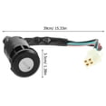 thumbnail image 2 of Soimiss 2Pcs Motorcycle Ignition Switch with Key Stable Performance Black, 2 of 8
