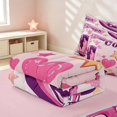 thumbnail image 3 of Erosebridal Western Cowgirls Zipper Twin Comforter Sets with Fitted Sheet and 2 Pillowcases for Girls, Tropical Cactus Zipper Bedding Set, Pink Reversible, 3 of 5